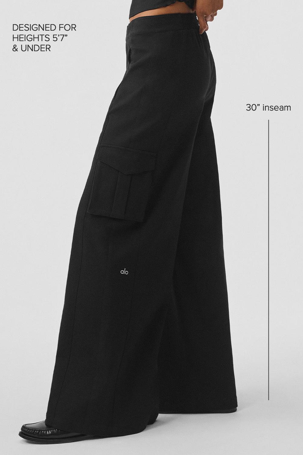 Pantalon Alo Yoga Show Off Cargo Wide Leg (Regular) Mujer Negras | España  XGZB-65841