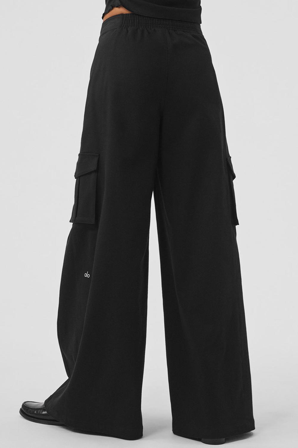 Pantalon Alo Yoga Show Off Cargo Wide Leg (Regular) Mujer Negras | España  XGZB-65841