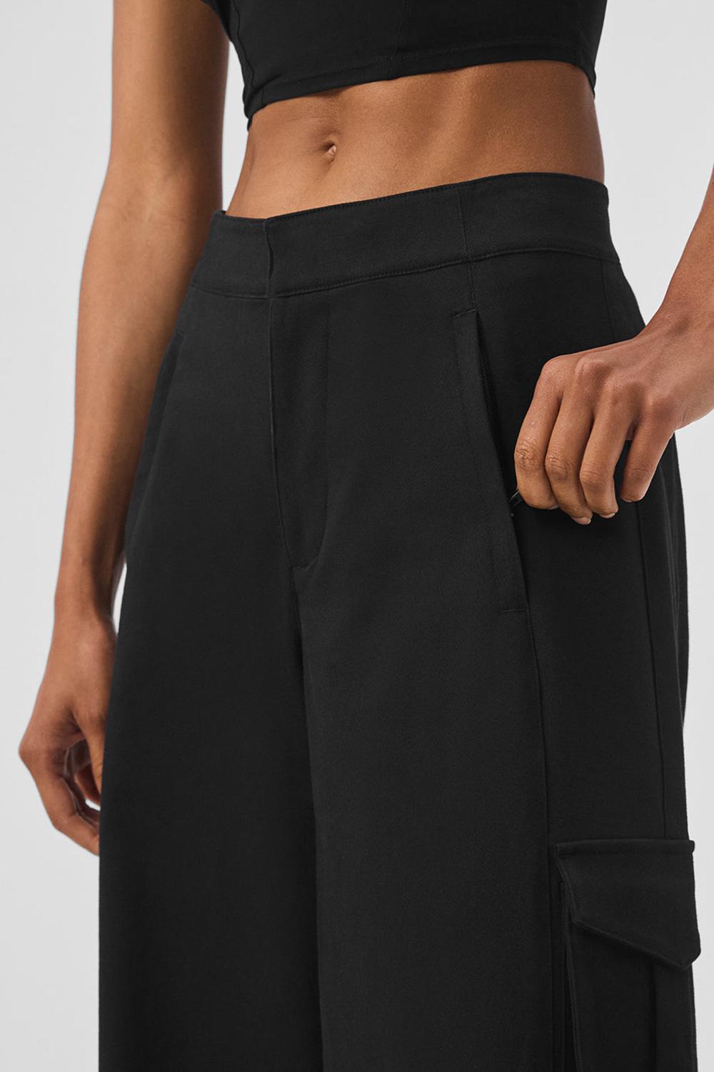 Pantalon Alo Yoga Show Off Cargo Wide Leg (Regular) Mujer Negras | España  XGZB-65841
