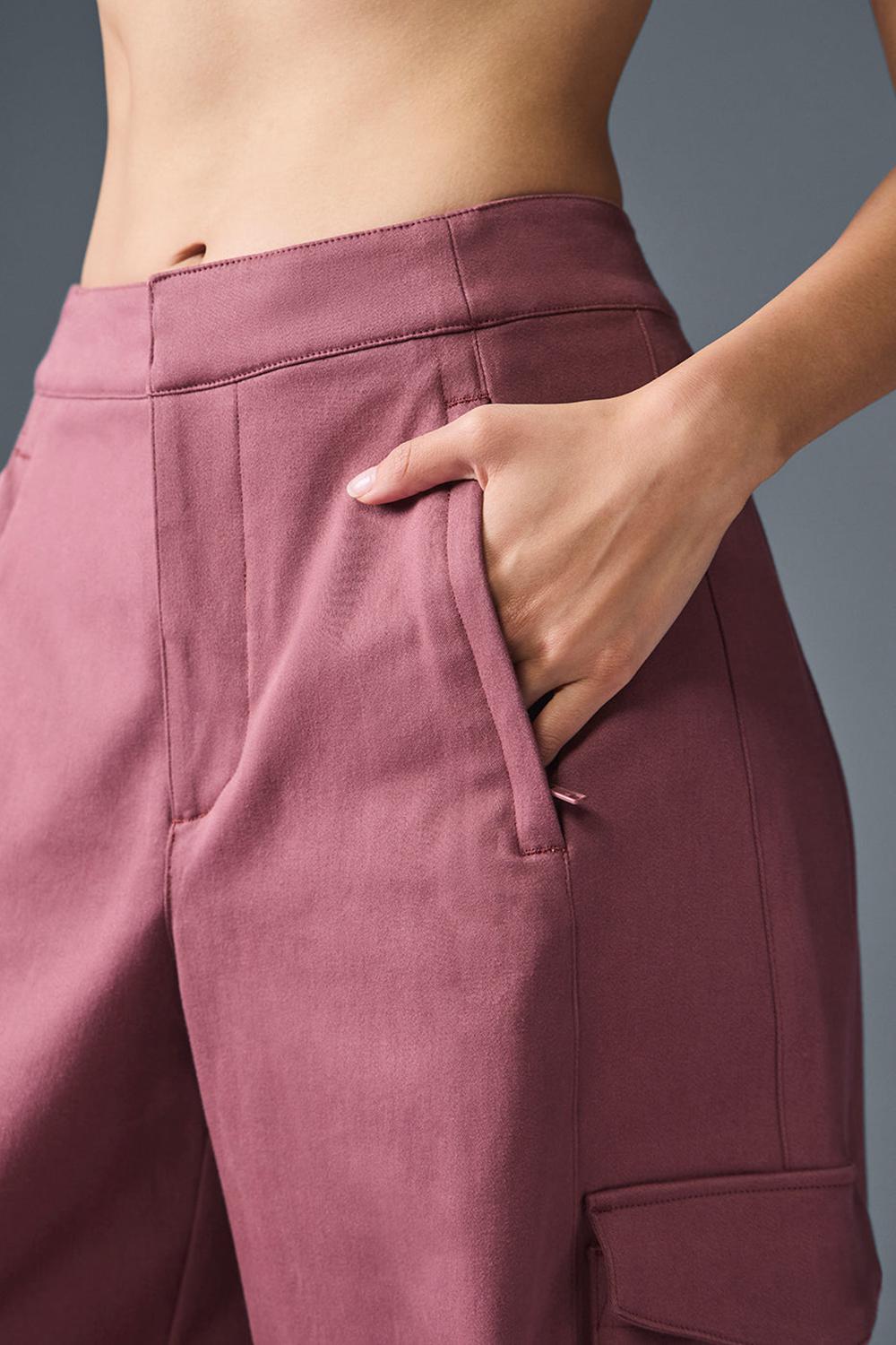 Pantalon Alo Yoga Show Off Cargo Wide Leg (Regular) Mujer Burdeos | España  NRKB-03719