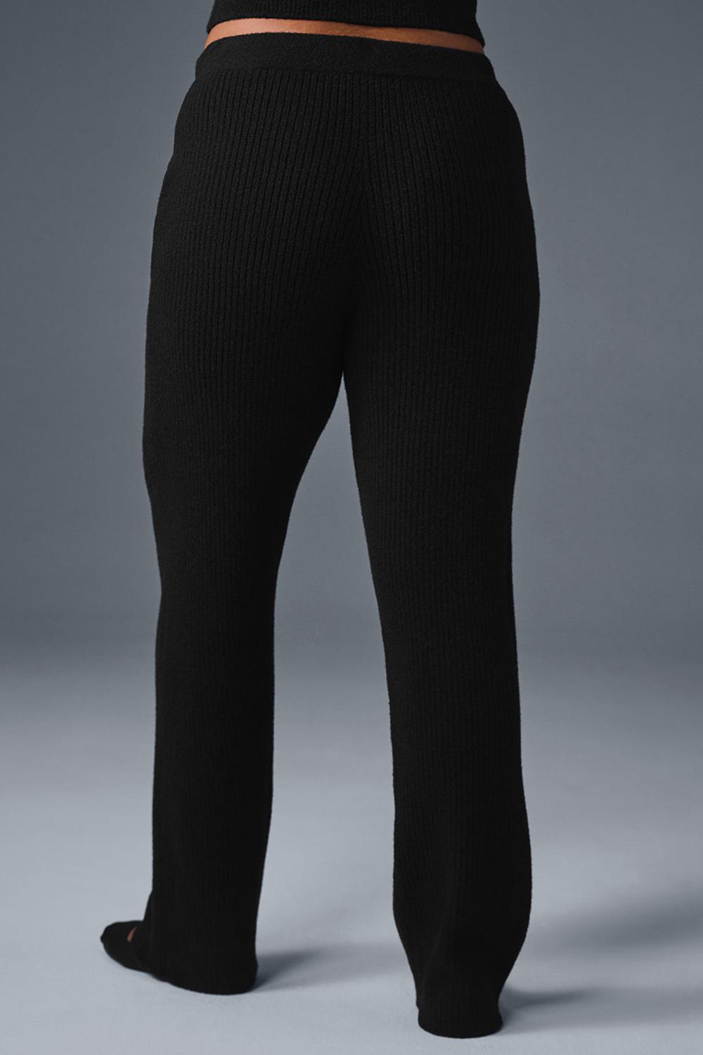 Pantalon Alo Yoga Snuggle Up Sweater High-Waist Wide Leg Mujer Negras | España  JALE-28631