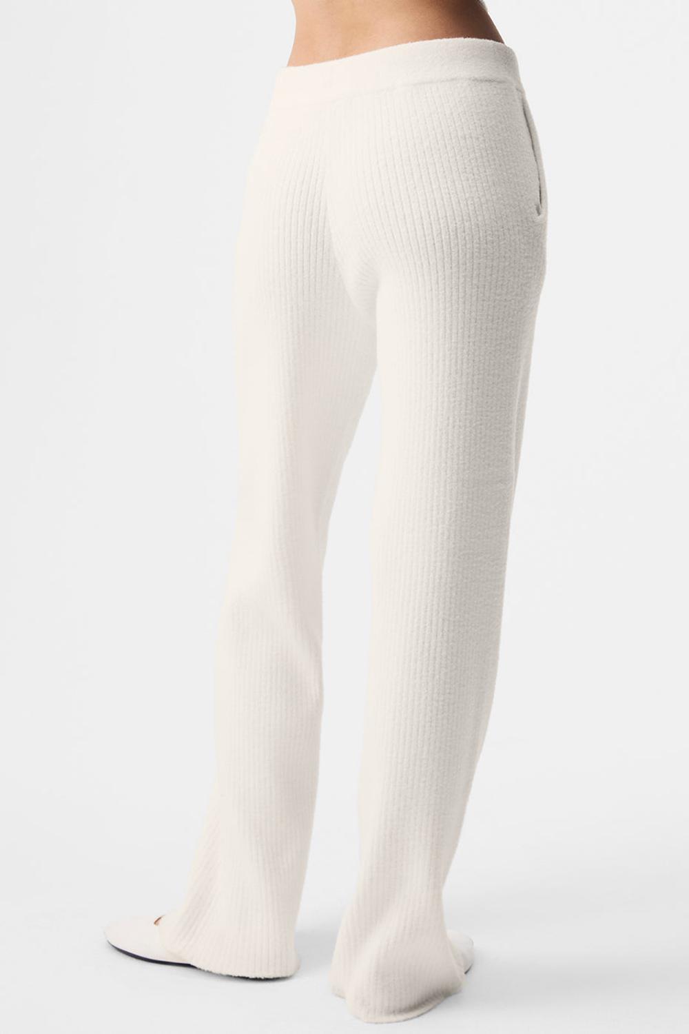 Pantalon Alo Yoga Snuggle Up Sweater High-Waist Wide Leg Mujer Ivory | España  EVPC-96485