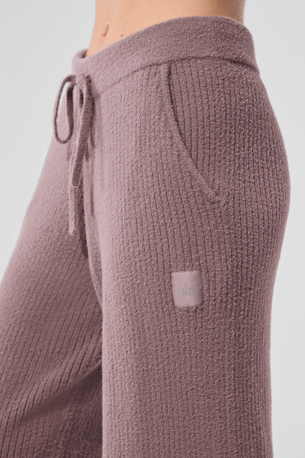 Pantalon Alo Yoga Snuggle Up Sweater High-Waist Wide Leg Mujer Mushroom | España  QLNY-47326
