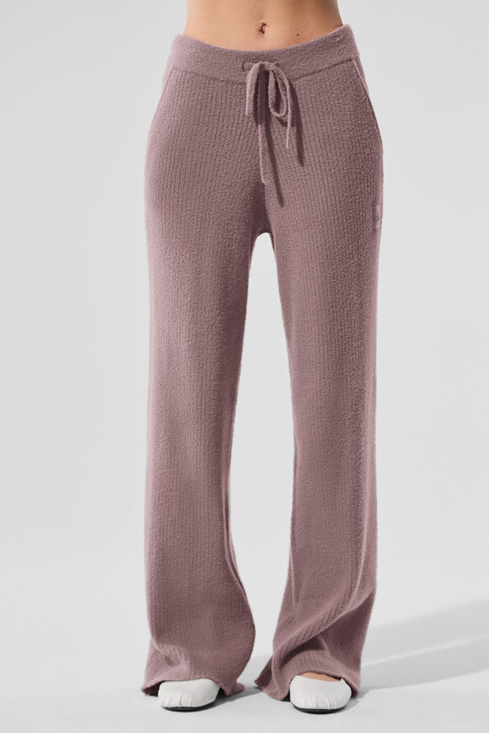 Pantalon Alo Yoga Snuggle Up Sweater High-Waist Wide Leg Mujer Mushroom | España  QLNY-47326