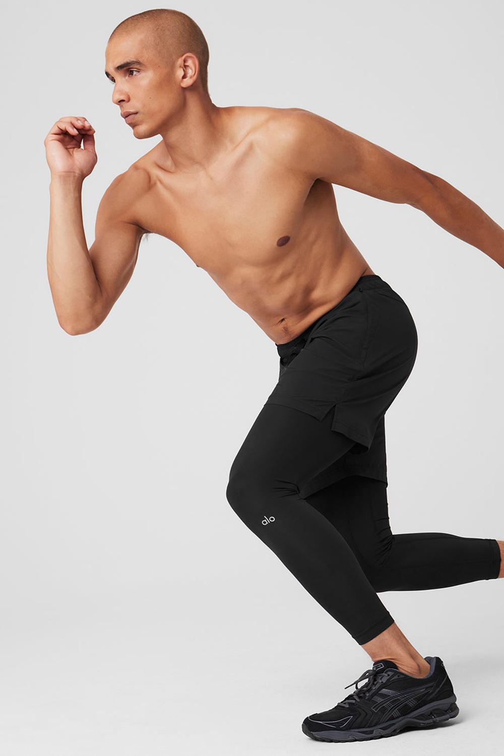 Pantalon Alo Yoga Stability 2-In-1 Hombre Negras Negras | España  IPWD-38056