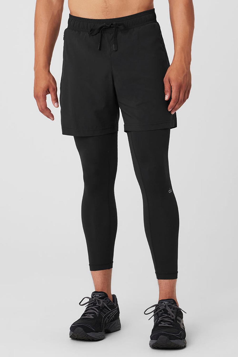 Pantalon Alo Yoga Stability 2-In-1 Hombre Negras Negras | España  IPWD-38056