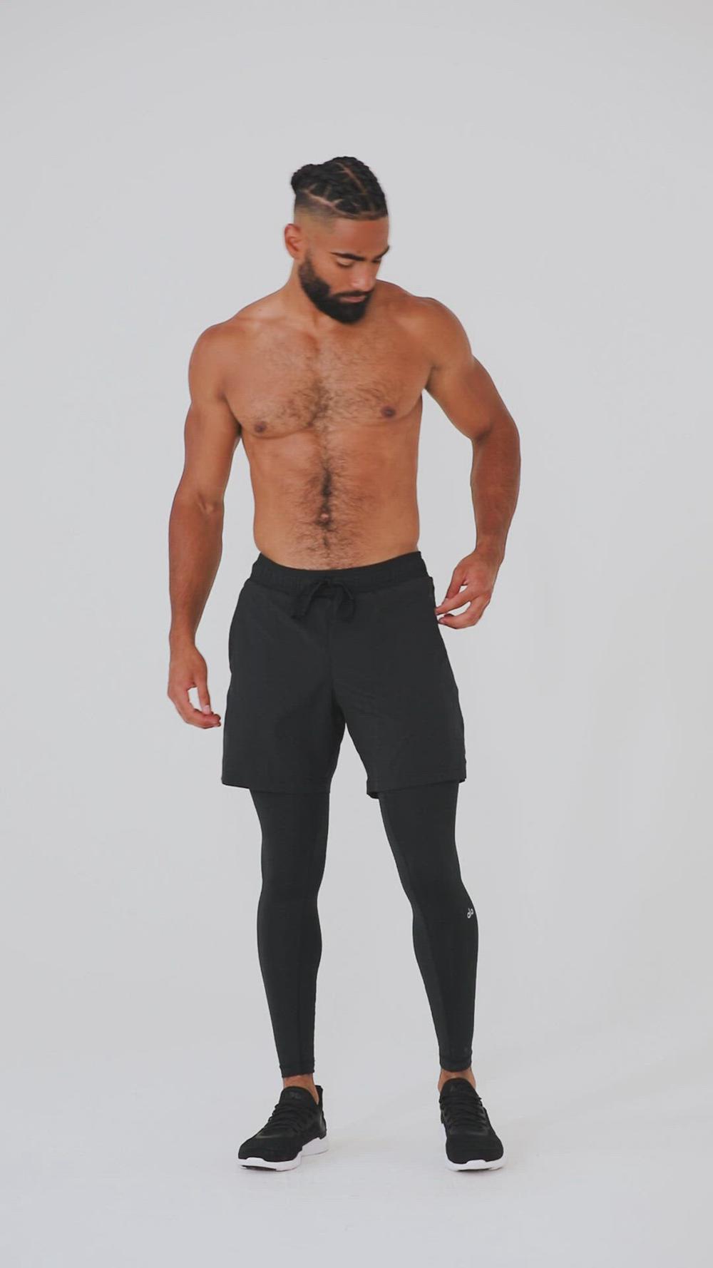 Pantalon Alo Yoga Stability 2 In 1 Hombre Azul Marino Negras | España  QLOC-50846