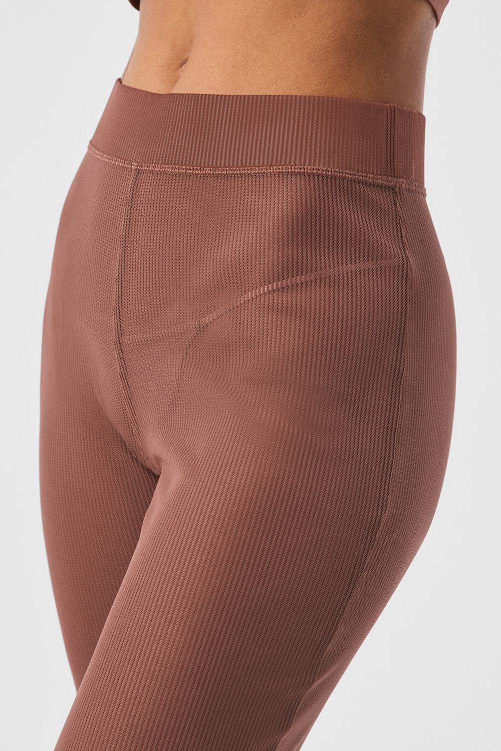 Pantalon Alo Yoga Striped Mesh Tropical Nights Flare Mujer Chestnut | España  EGXA-73609