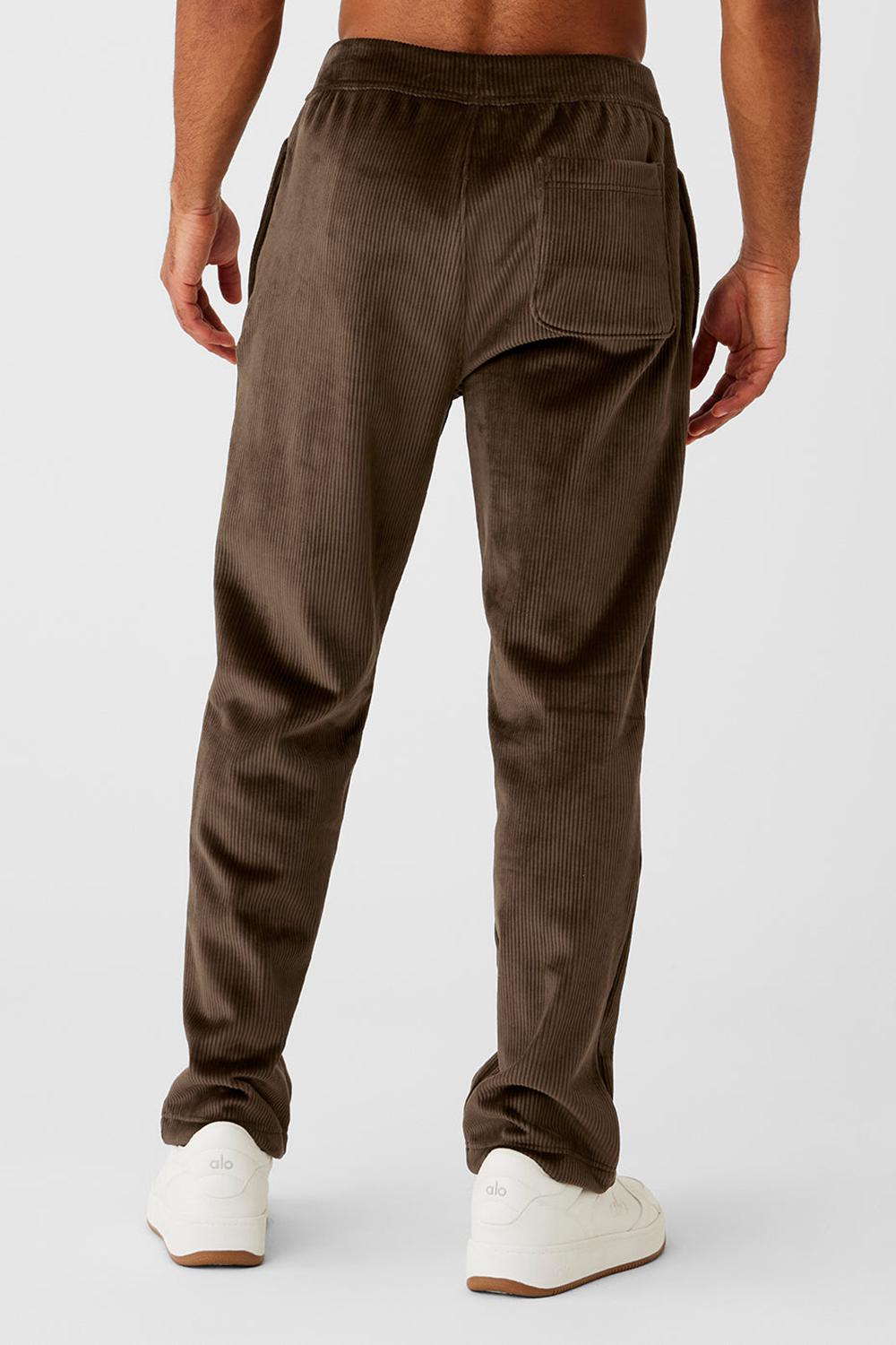 Pantalon Alo Yoga Velour Baller Hombre Espresso | España  GIVK-45318