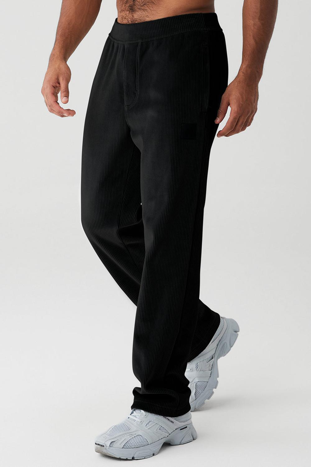 Pantalon Alo Yoga Velour Baller Hombre Negras | España  CGVJ-47865