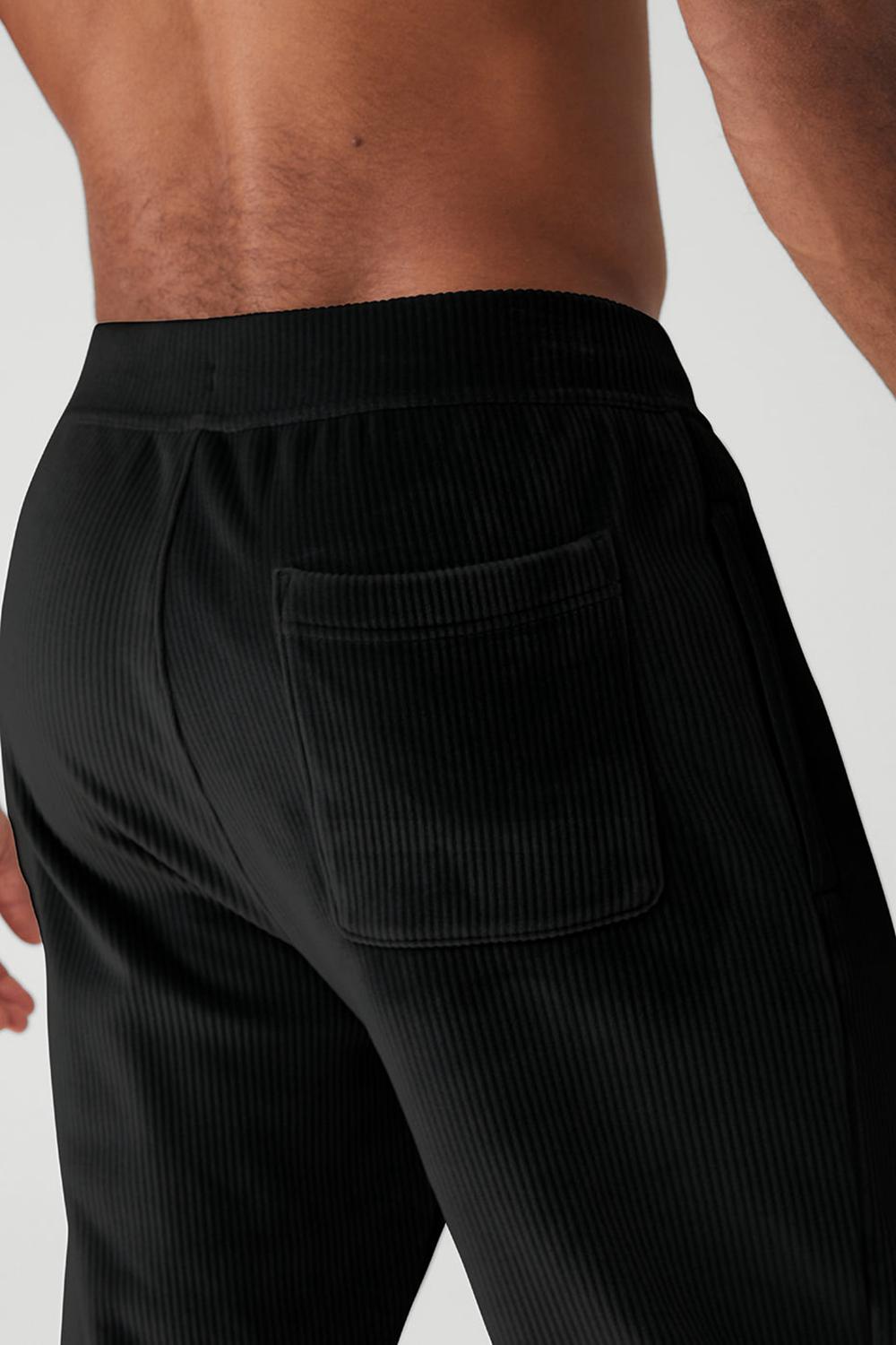 Pantalon Alo Yoga Velour Baller Hombre Negras | España  CGVJ-47865