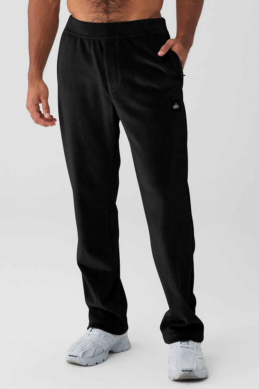 Pantalon Alo Yoga Velour Baller Hombre Negras | España  CGVJ-47865