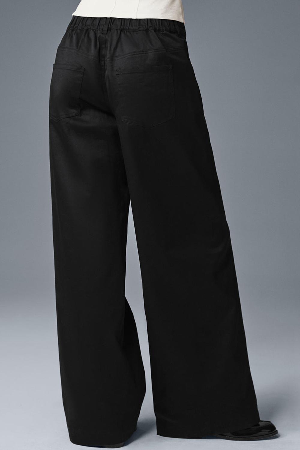 Pantalon Alo Yoga Wanderlust Wide Leg Mujer Negras | España  TNLS-26478