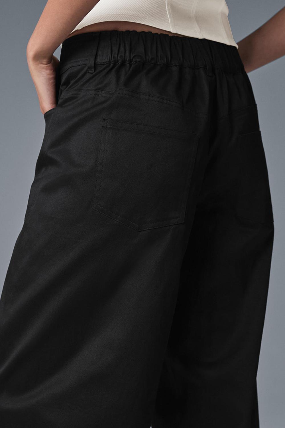Pantalon Alo Yoga Wanderlust Wide Leg Mujer Negras | España  TNLS-26478