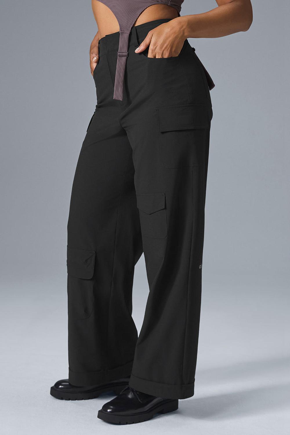 Pantalon Alo Yoga Workwear Cargo Mujer Negras | España  CYZW-16708
