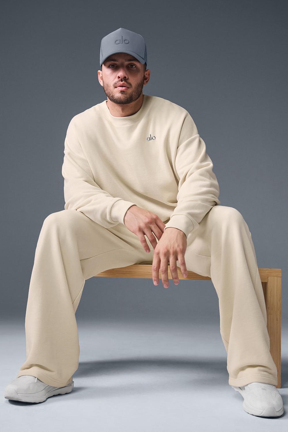 Pantalon Deportivo Alo Yoga Accolade Straight Leg Hombre Oat Milk | España  FVHL-93458