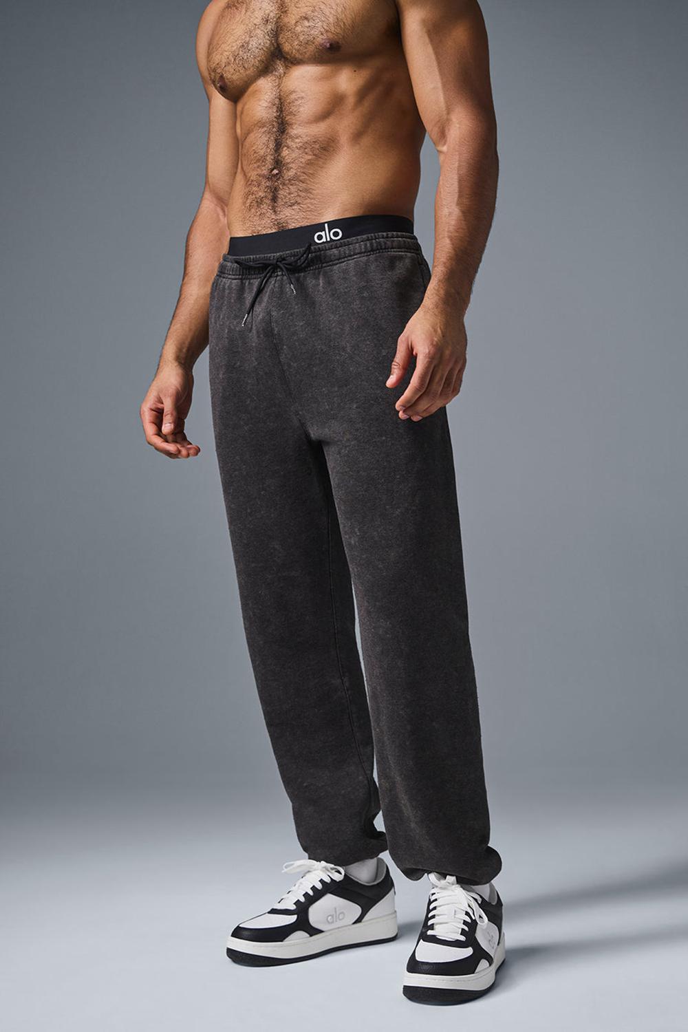 Pantalon Deportivo Alo Yoga Chill Vintage Wash Hombre Negras Azules | España  EGAX-30214