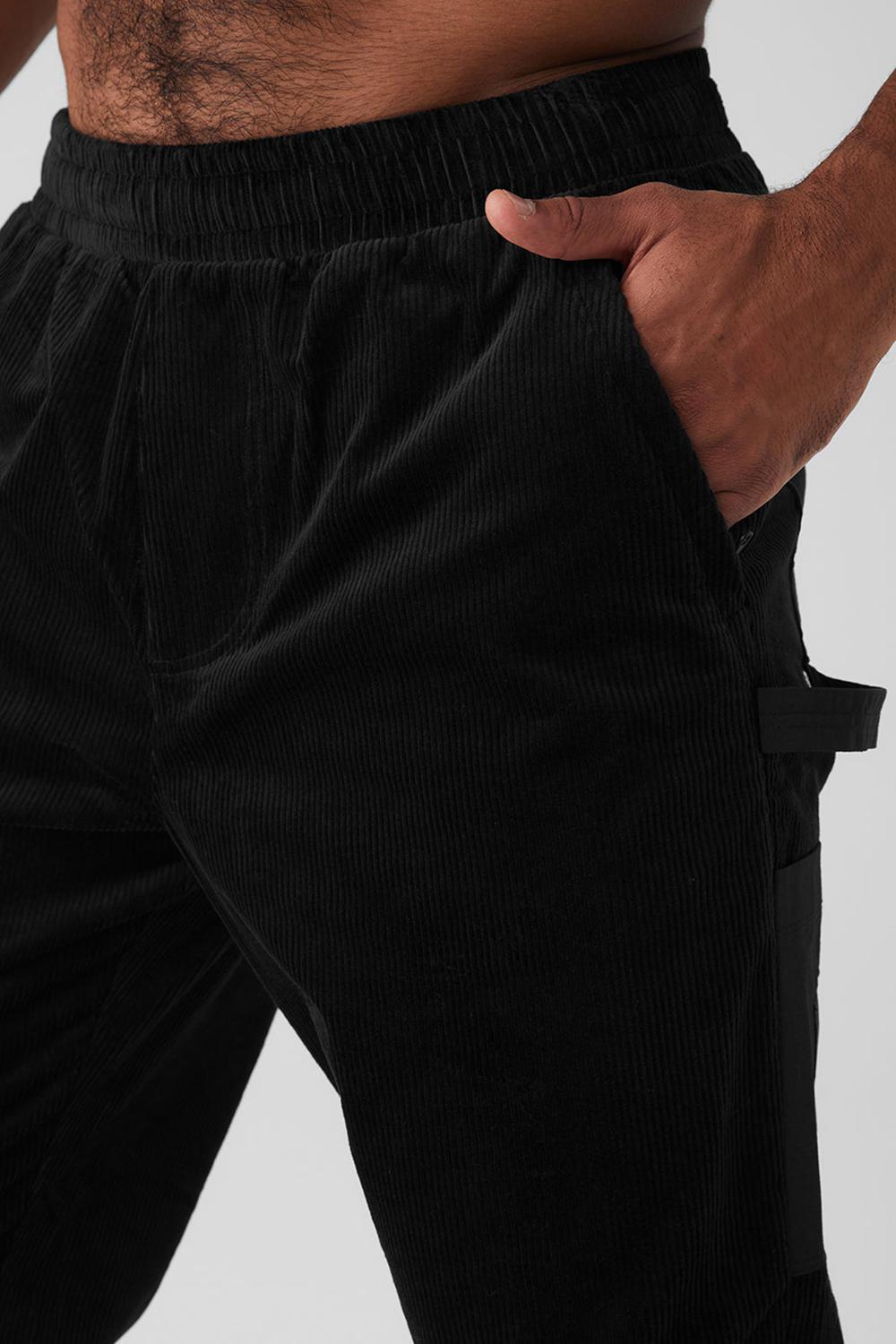 Pantalon Deportivo Alo Yoga Corduroy District Hombre Negras | España  WQRS-02654