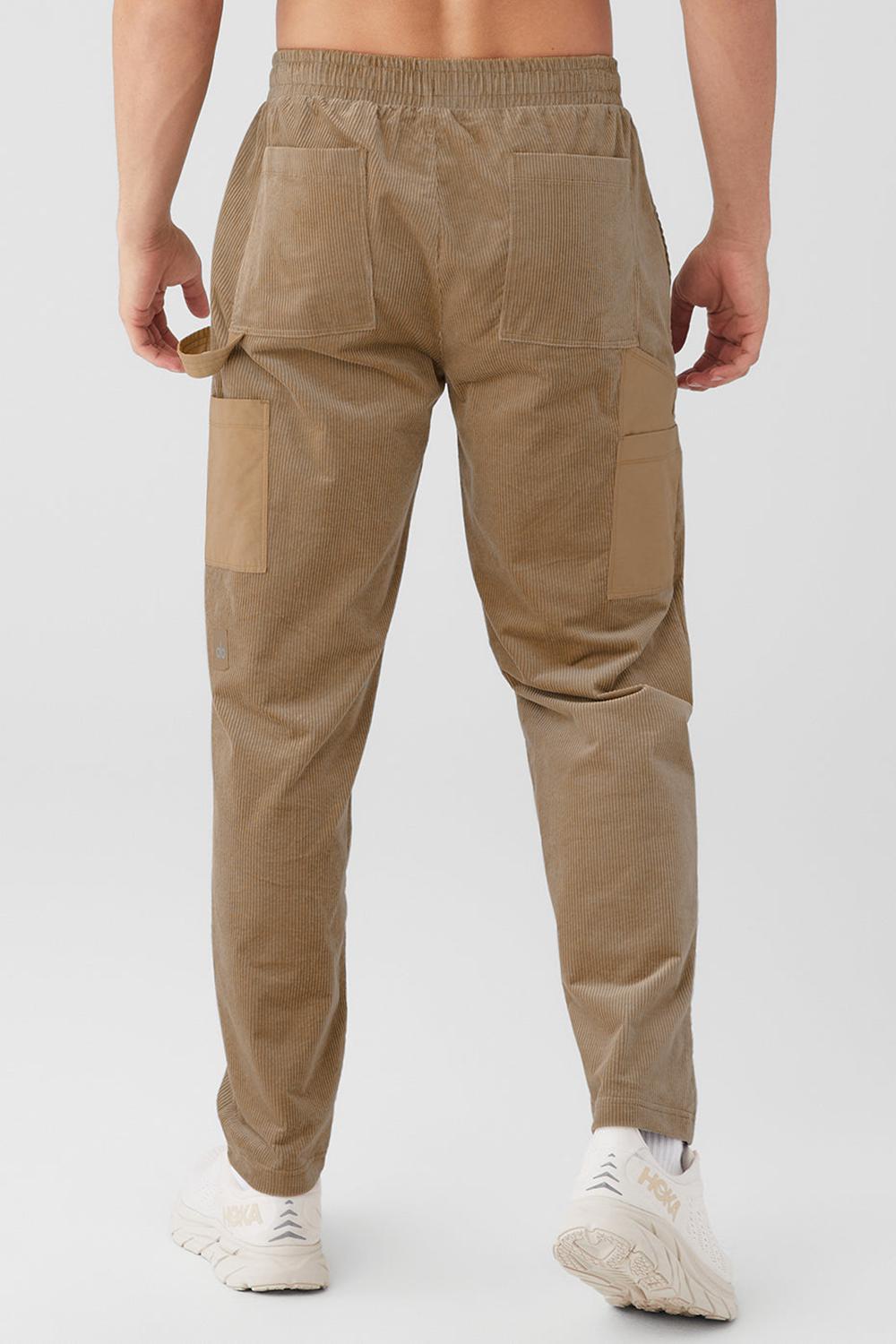 Pantalon Deportivo Alo Yoga Corduroy District Hombre Gravel | España  TNWA-89413
