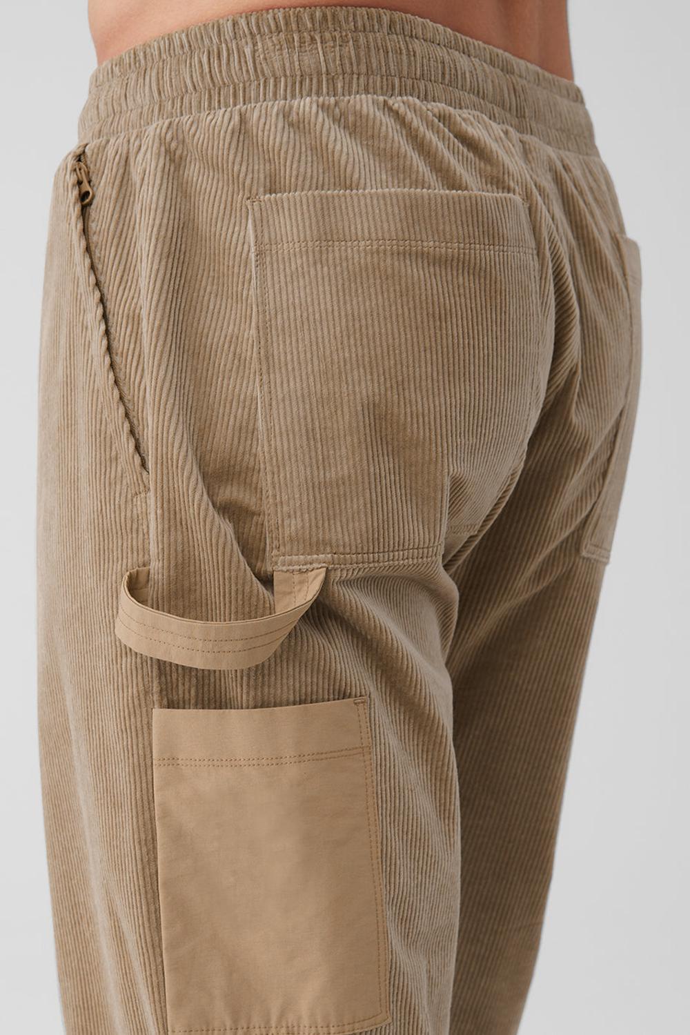 Pantalon Deportivo Alo Yoga Corduroy District Hombre Gravel | España  TNWA-89413
