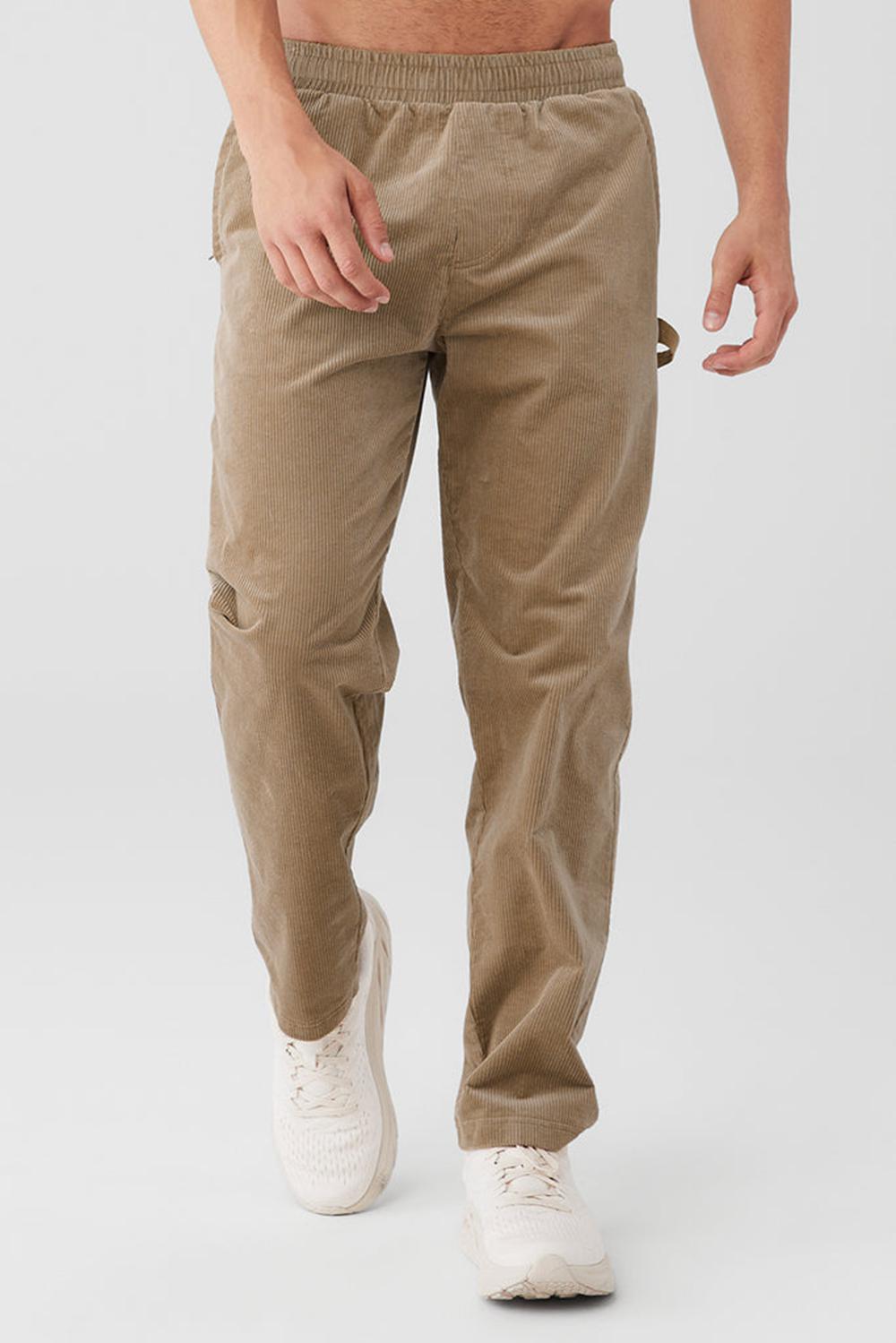 Pantalon Deportivo Alo Yoga Corduroy District Hombre Gravel | España  TNWA-89413
