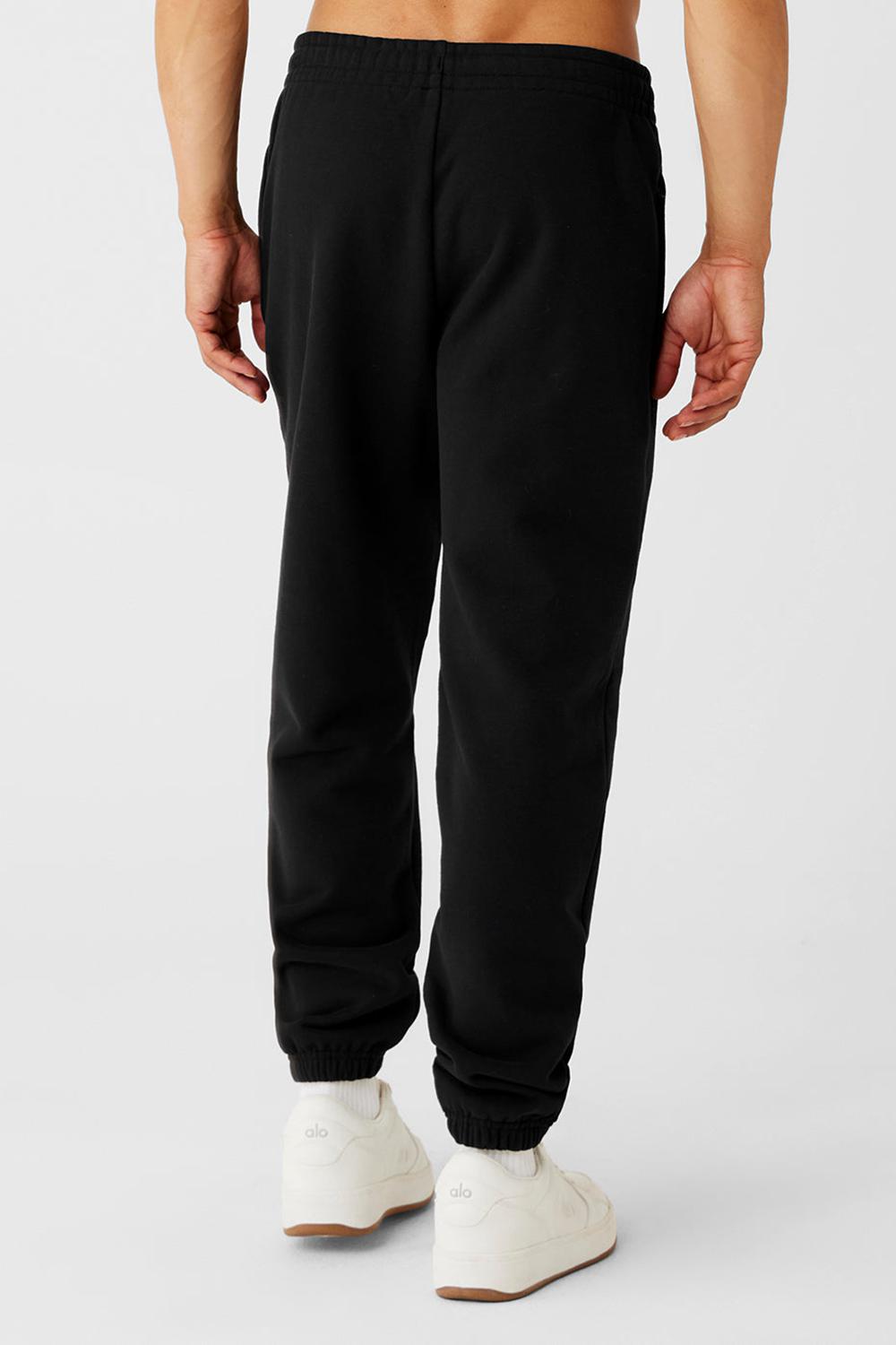 Pantalon Deportivo Alo Yoga Cuffed Renown Heavy Weight Hombre Negras | España  UEDA-47395
