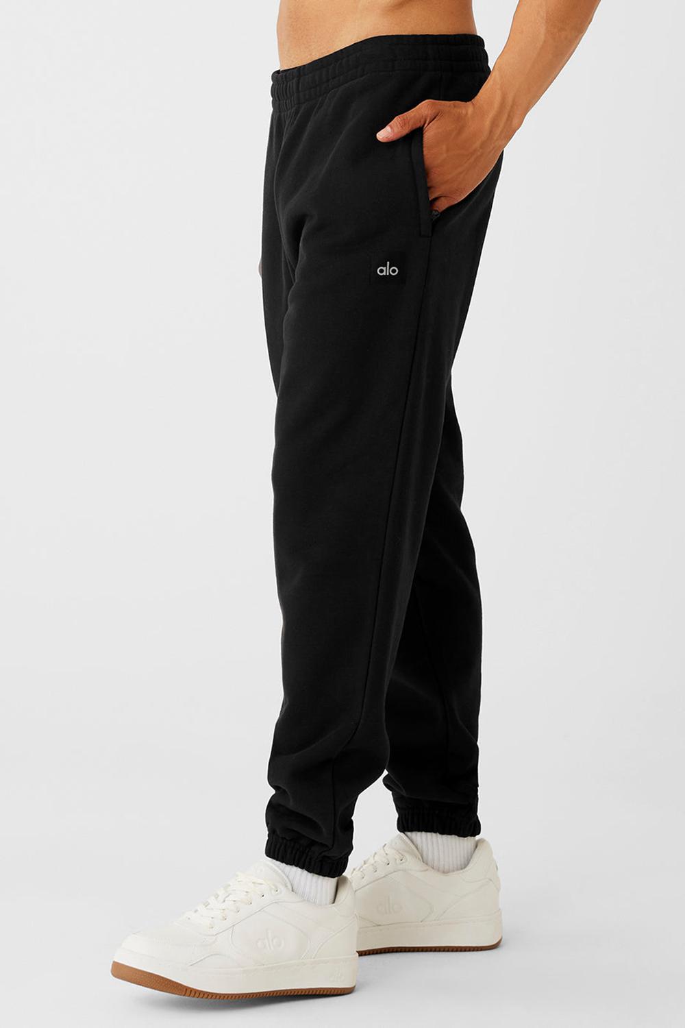 Pantalon Deportivo Alo Yoga Cuffed Renown Heavy Weight Hombre Negras | España  UEDA-47395