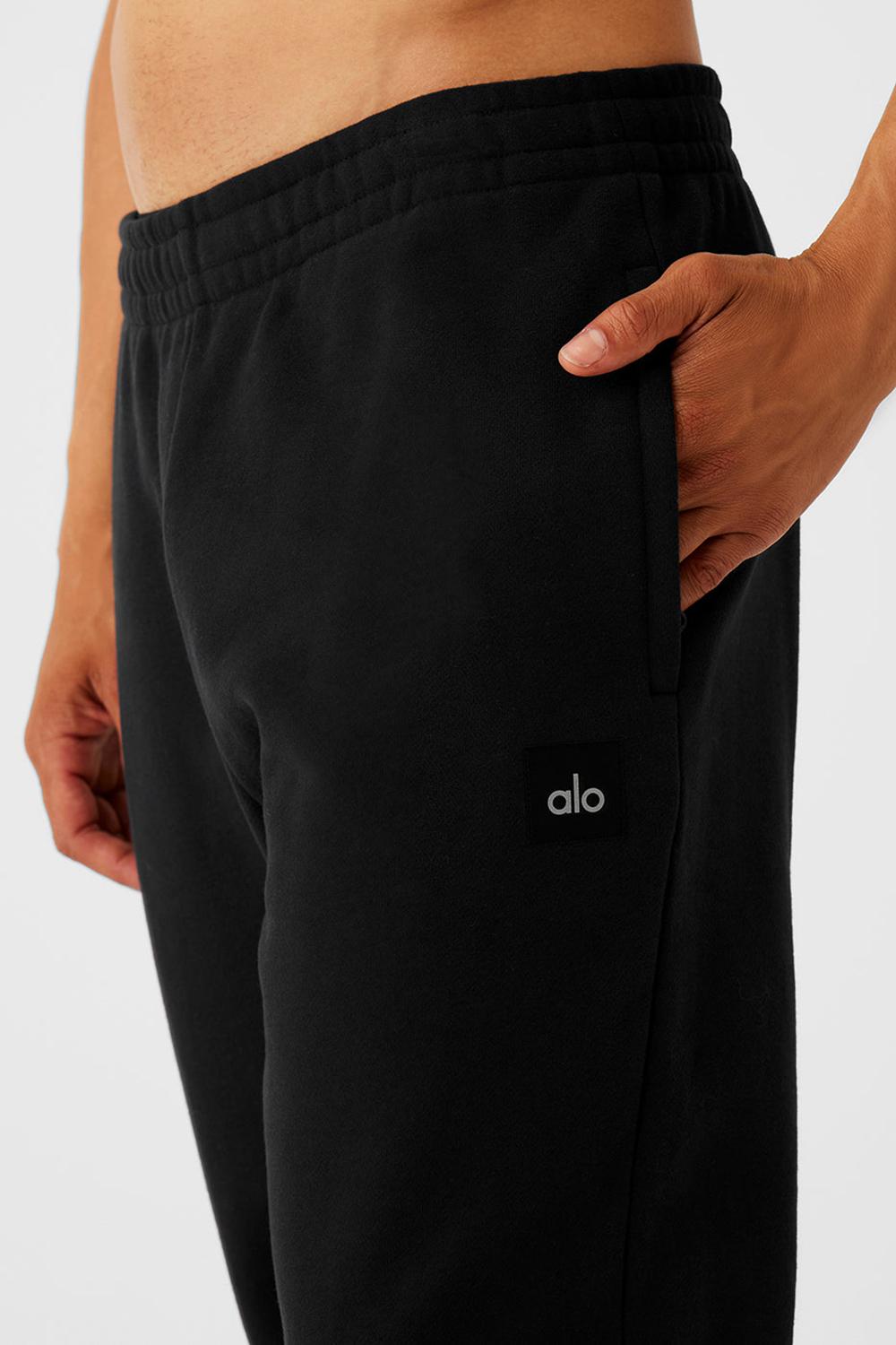 Pantalon Deportivo Alo Yoga Cuffed Renown Heavy Weight Hombre Negras | España  UEDA-47395