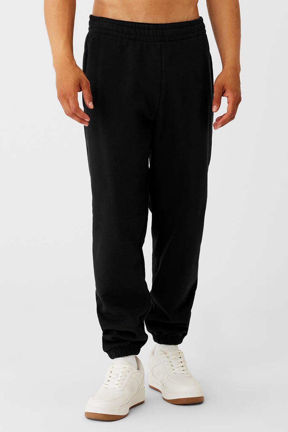 Pantalon Deportivo Alo Yoga Cuffed Renown Heavy Weight Hombre Negras | España  UEDA-47395