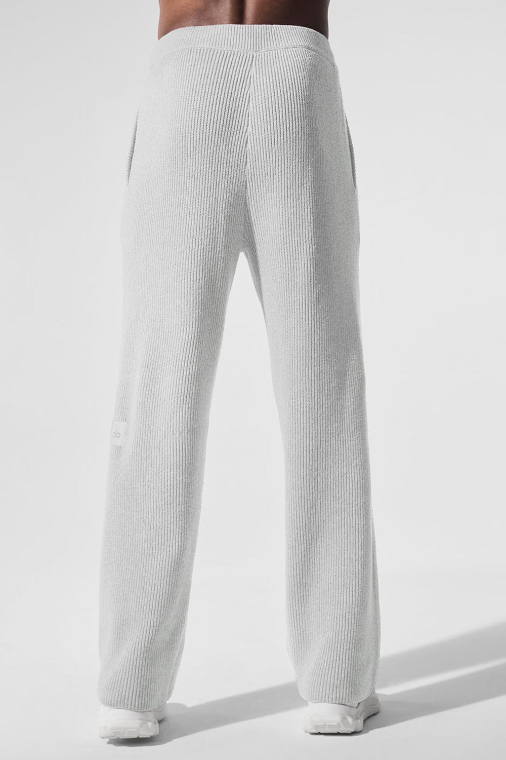 Pantalon Deportivo Alo Yoga Domain Rib Knit Hombre Gris | España  UNHO-90671