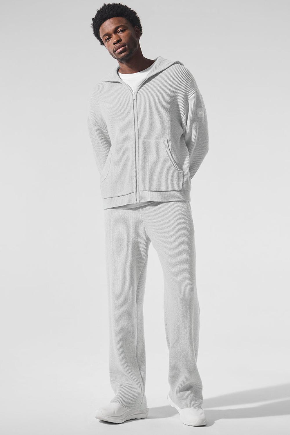 Pantalon Deportivo Alo Yoga Domain Rib Knit Hombre Gris | España  UNHO-90671