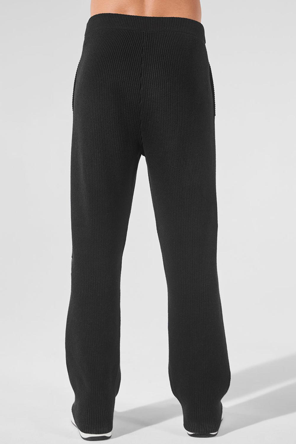 Pantalon Deportivo Alo Yoga Domain Rib Knit Hombre Negras | España  PHBR-19207