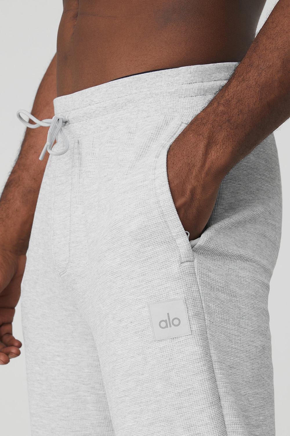 Pantalon Deportivo Alo Yoga Micro Waffle Fast Break Hombre Gris | España  AGYN-81496