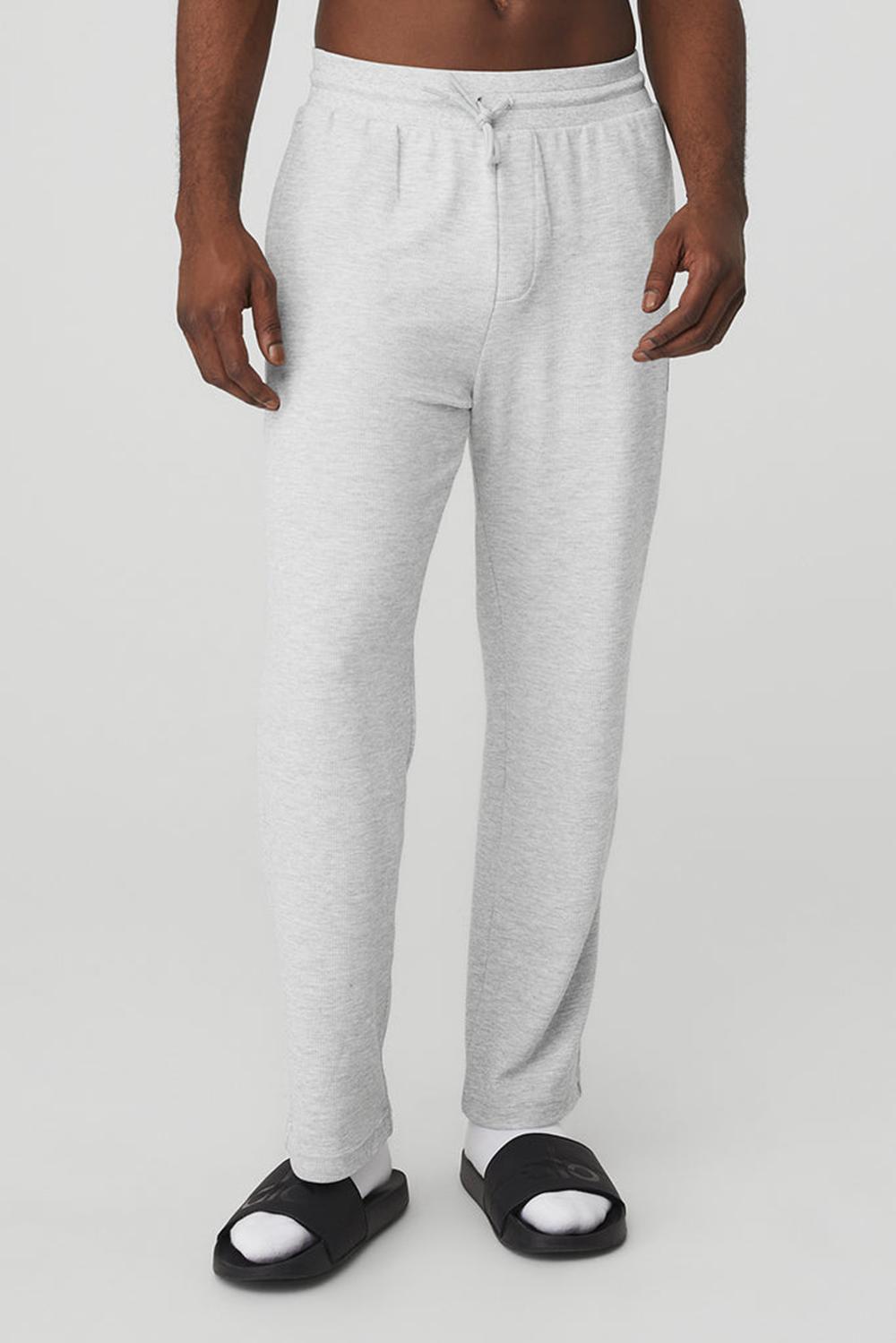 Pantalon Deportivo Alo Yoga Micro Waffle Fast Break Hombre Gris | España  AGYN-81496