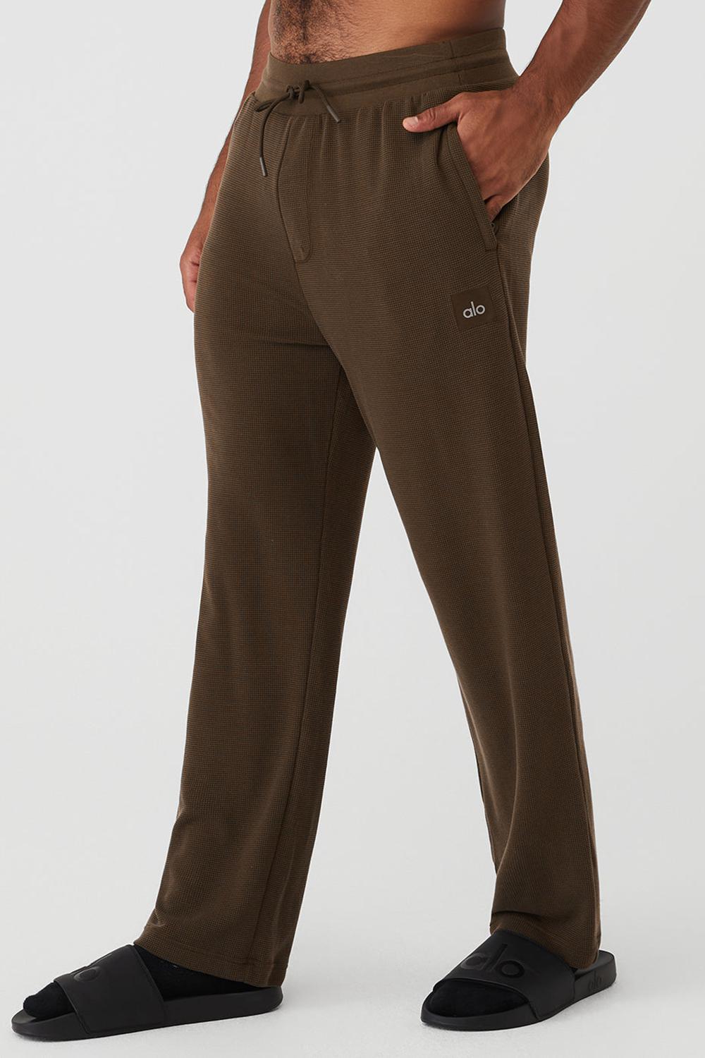 Pantalon Deportivo Alo Yoga Micro Waffle Fast Break Hombre Espresso | España  KGOX-84027