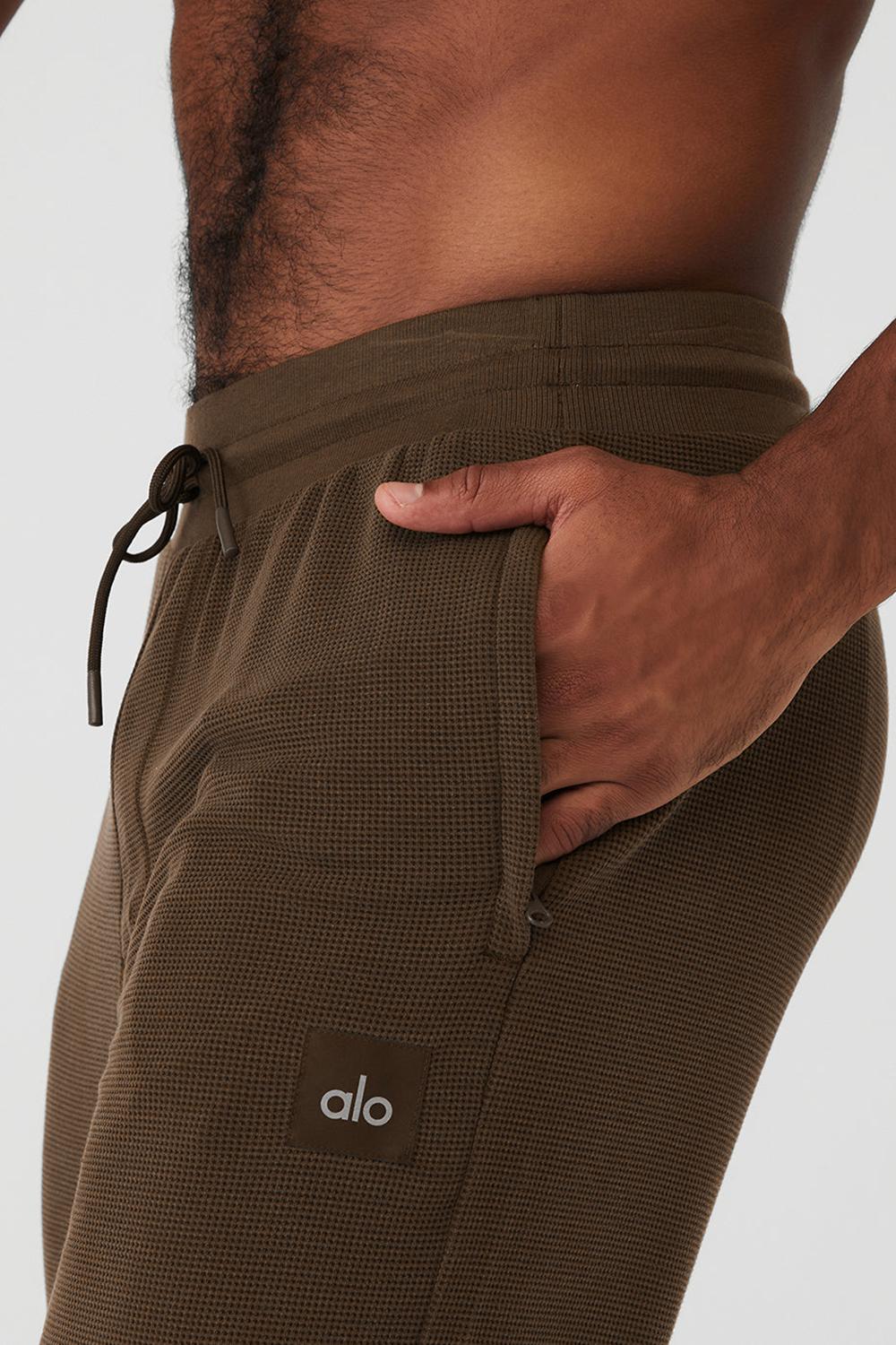 Pantalon Deportivo Alo Yoga Micro Waffle Fast Break Hombre Espresso | España  KGOX-84027