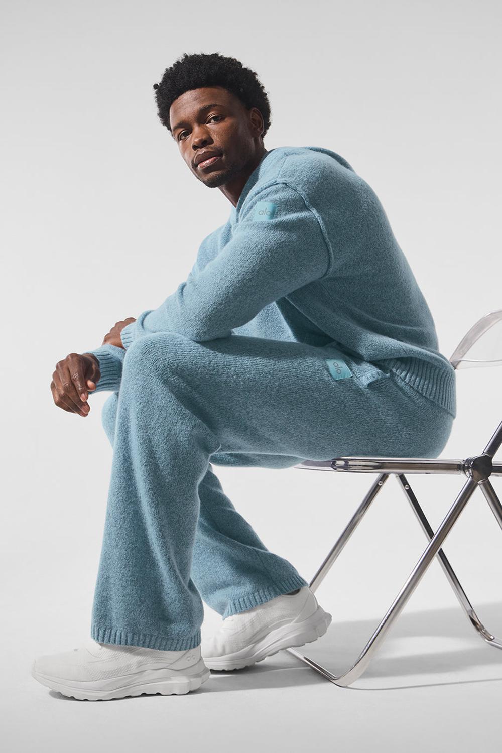 Pantalon Deportivo Alo Yoga New Class Cashmere Hombre Azules | España  DQMA-72136