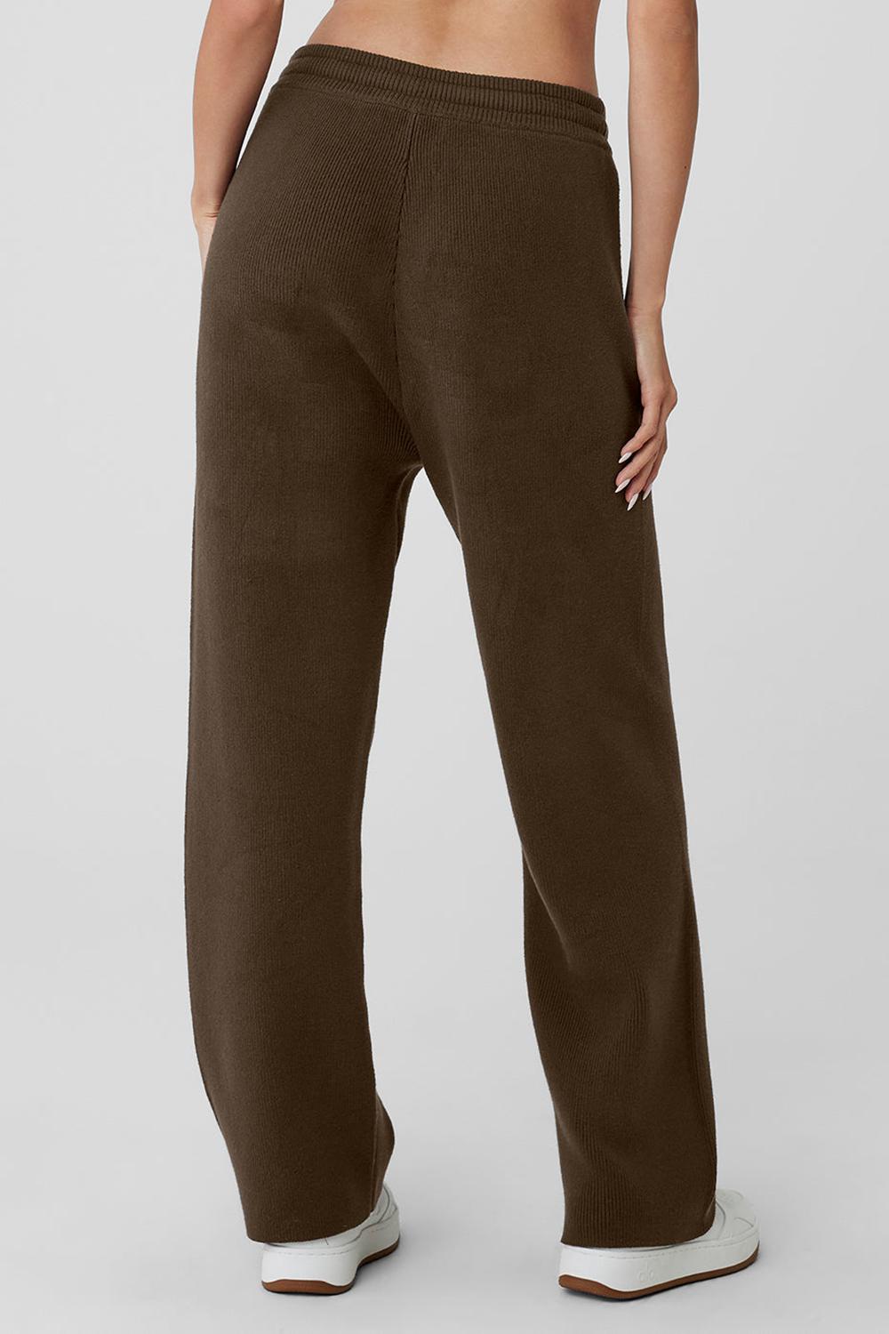 Pantalon Deportivo Alo Yoga Scholar Straight Leg Mujer Espresso | España  LZAG-29761