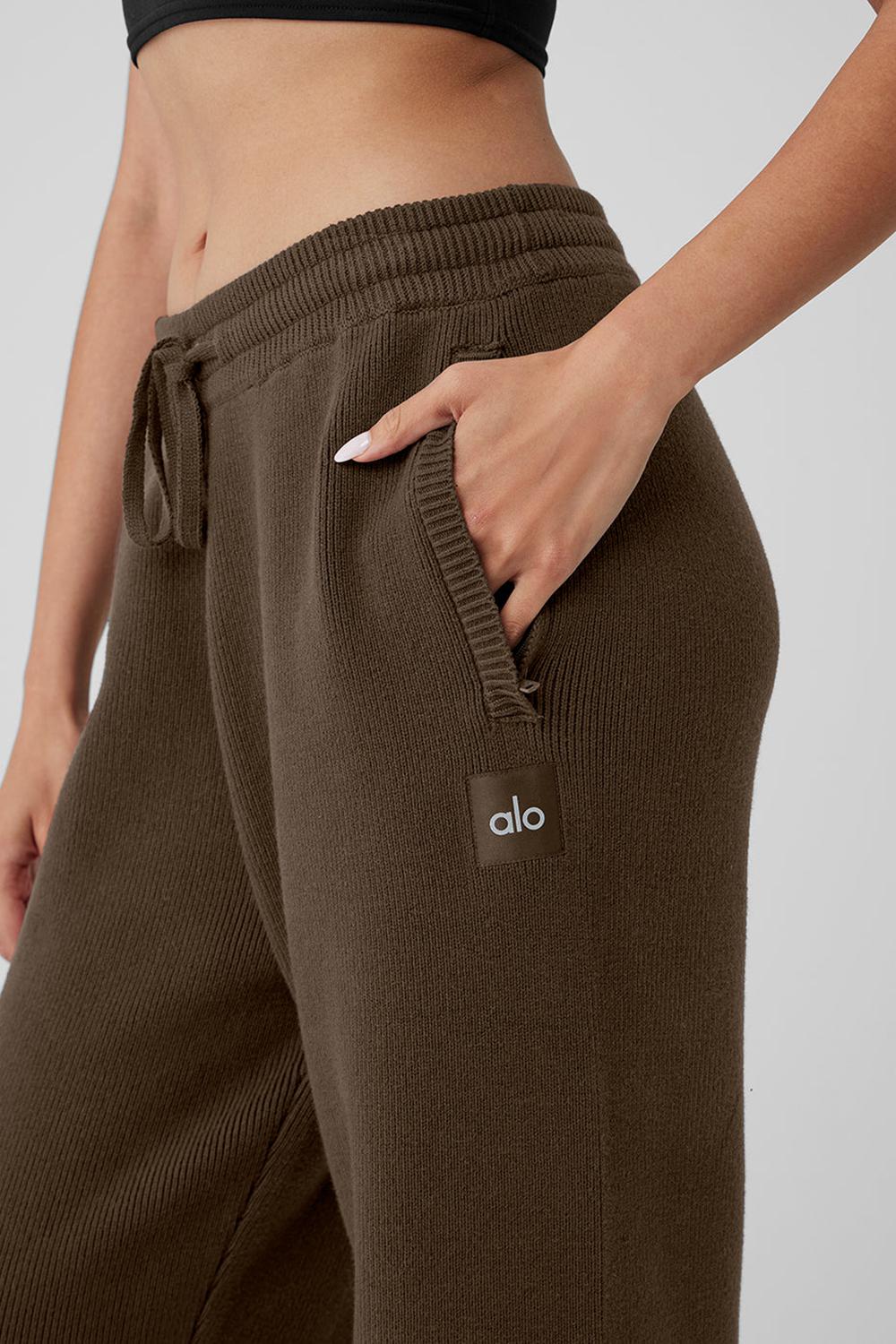Pantalon Deportivo Alo Yoga Scholar Straight Leg Mujer Espresso | España  LZAG-29761