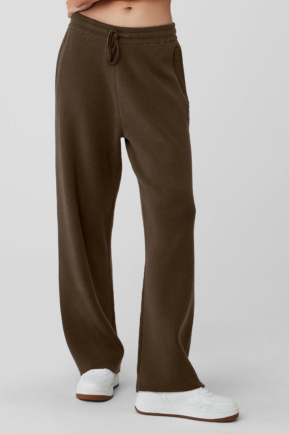 Pantalon Deportivo Alo Yoga Scholar Straight Leg Mujer Espresso | España  LZAG-29761