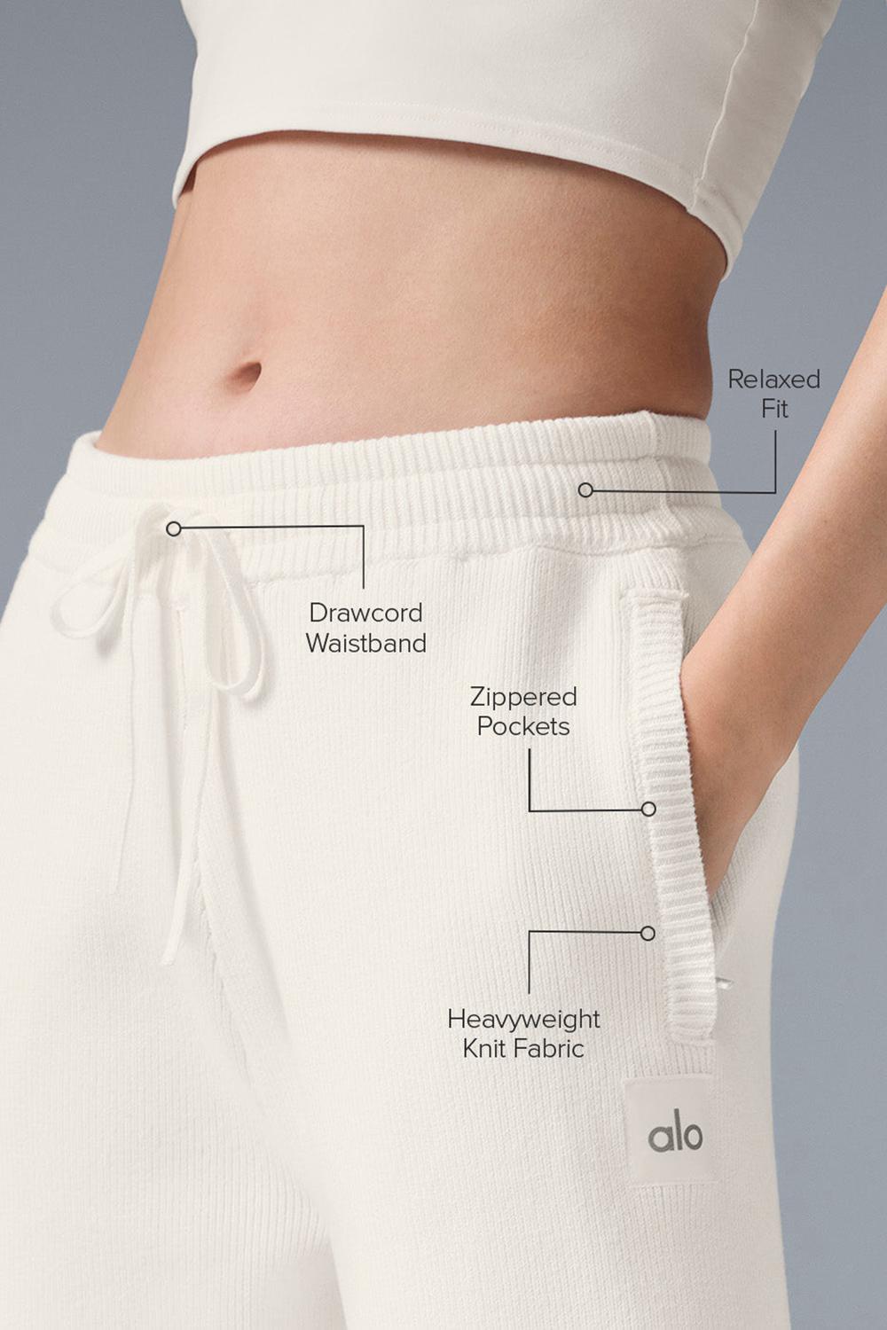 Pantalon Deportivo Alo Yoga Scholar Straight Leg Mujer Ivory | España  RGQC-60179