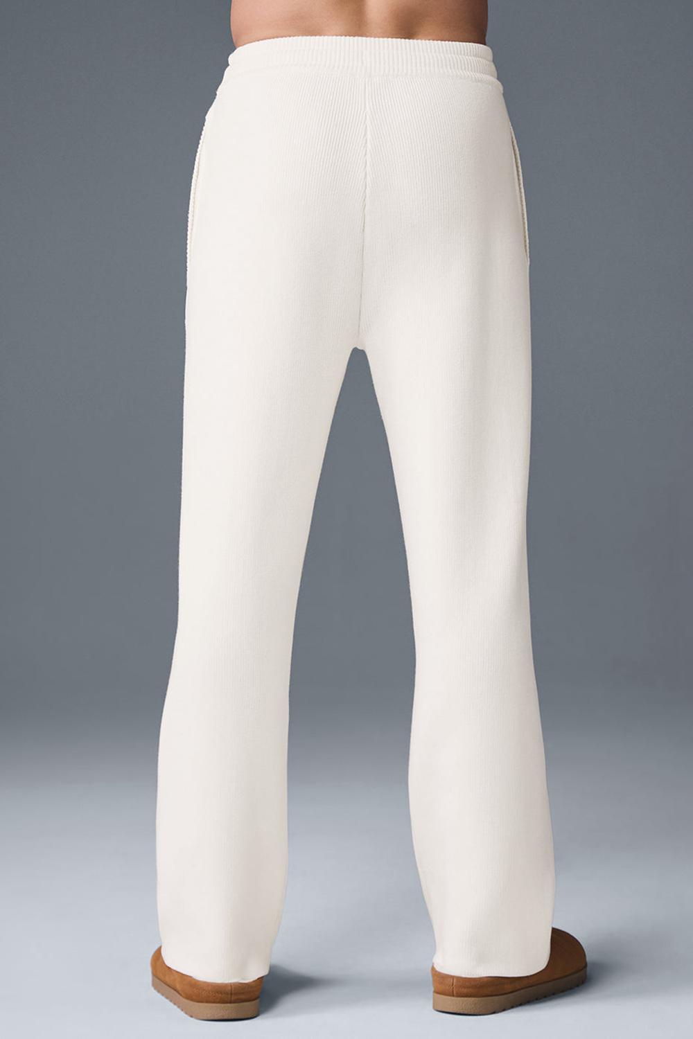 Pantalon Deportivo Alo Yoga Scholar Straight Leg Hombre Ivory | España  FXND-47610