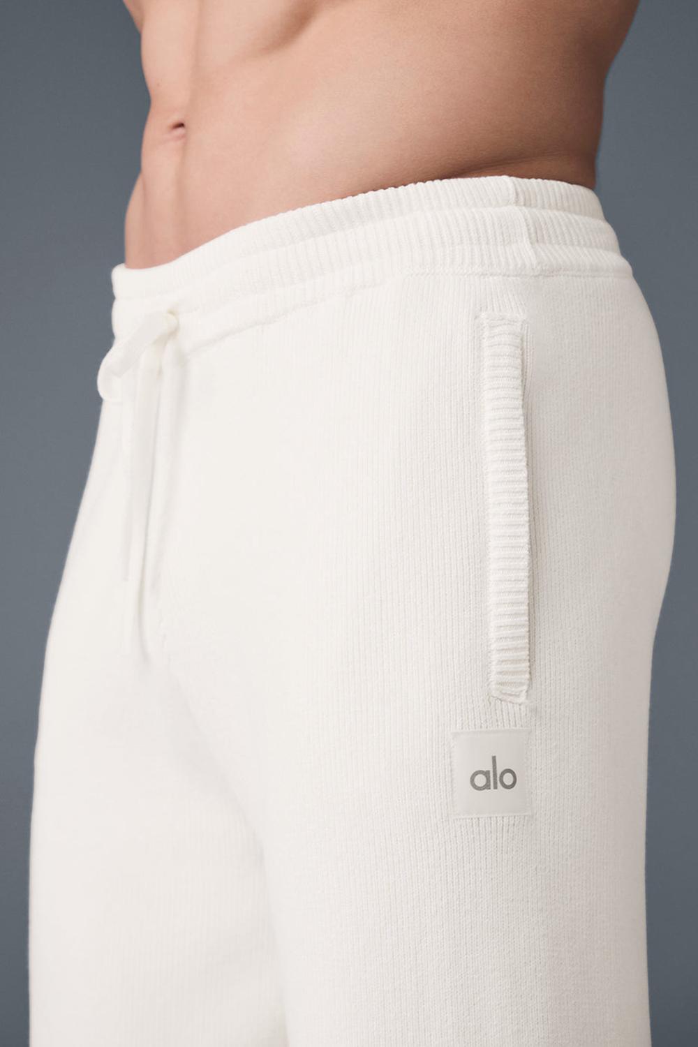 Pantalon Deportivo Alo Yoga Scholar Straight Leg Hombre Ivory | España  FXND-47610