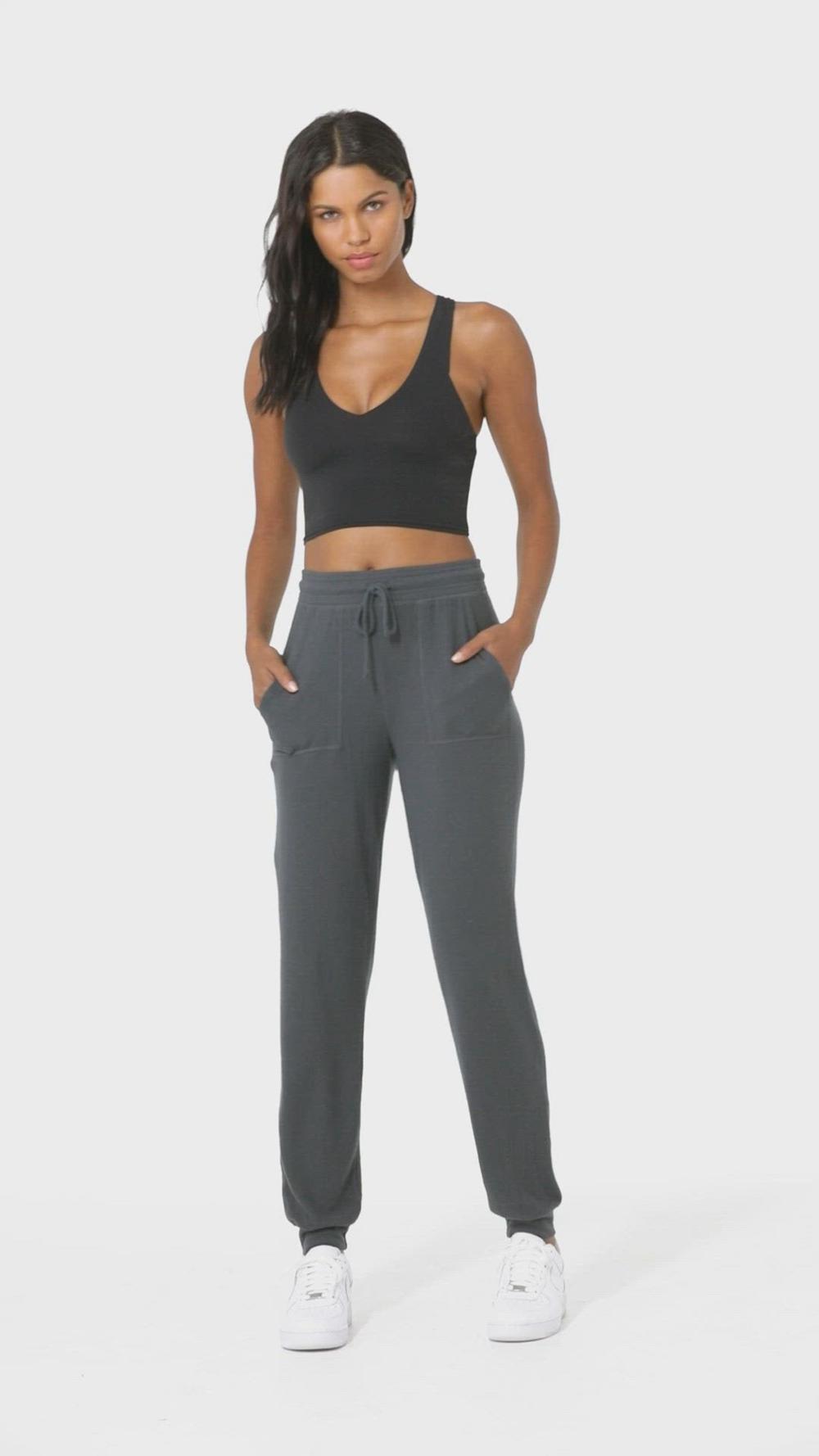 Pantalon Deportivo Alo Yoga Soho Mujer Anthracite | España  VZAP-17594