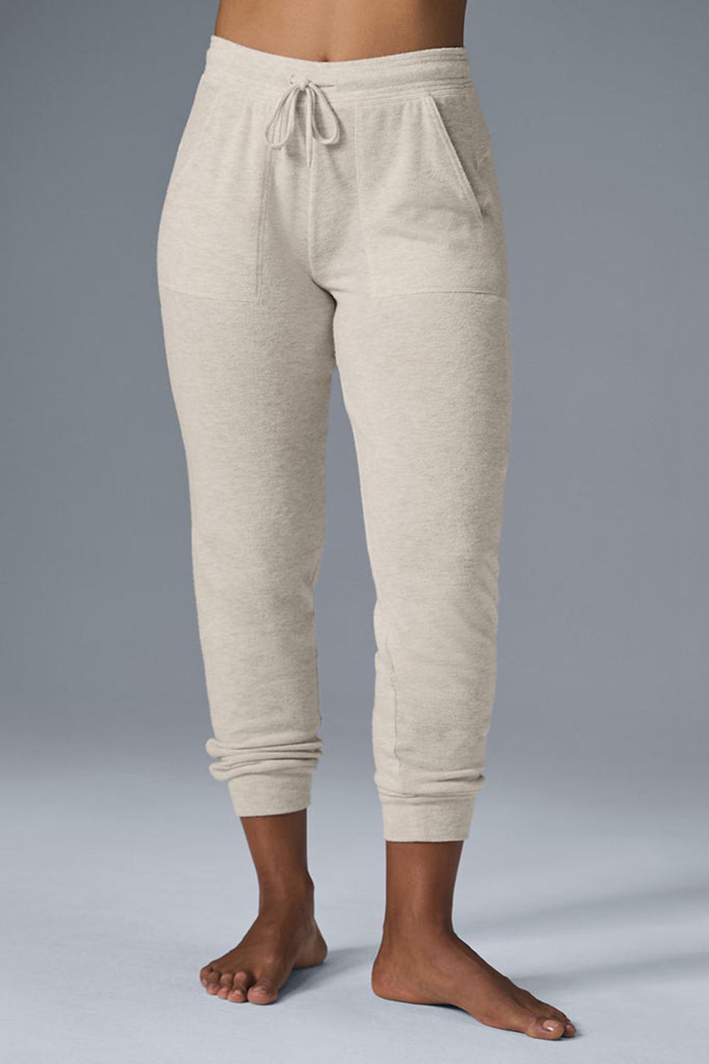 Pantalon Deportivo Alo Yoga Soho Mujer Oatmeal Heather | España  LTZV-34790
