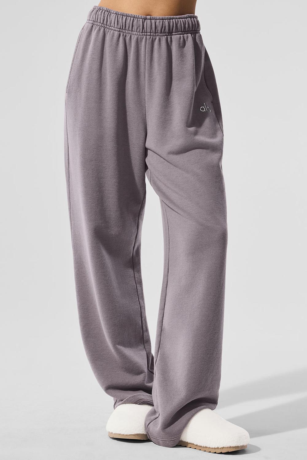 Pantalon Deportivo Alo Yoga Washed Accolade Straight Leg Mujer Gris Azules | España  EGHX-08462