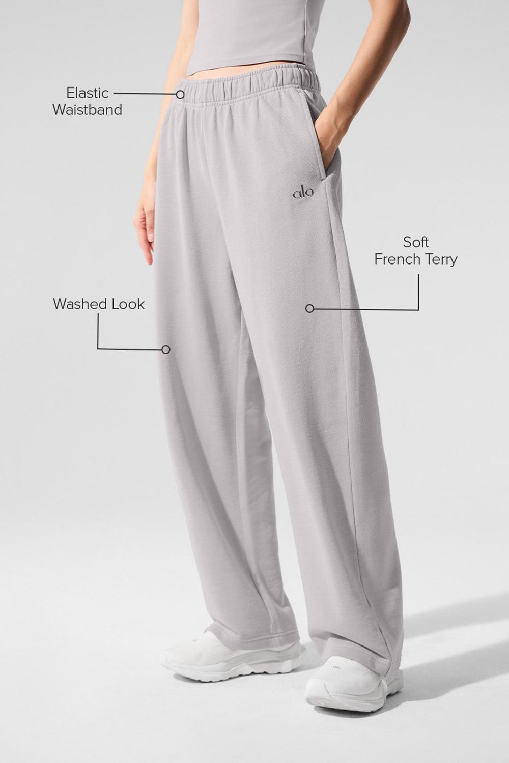 Pantalon Deportivo Alo Yoga Washed Accolade Straight Leg Mujer Gris Azules | España  NVTW-41982