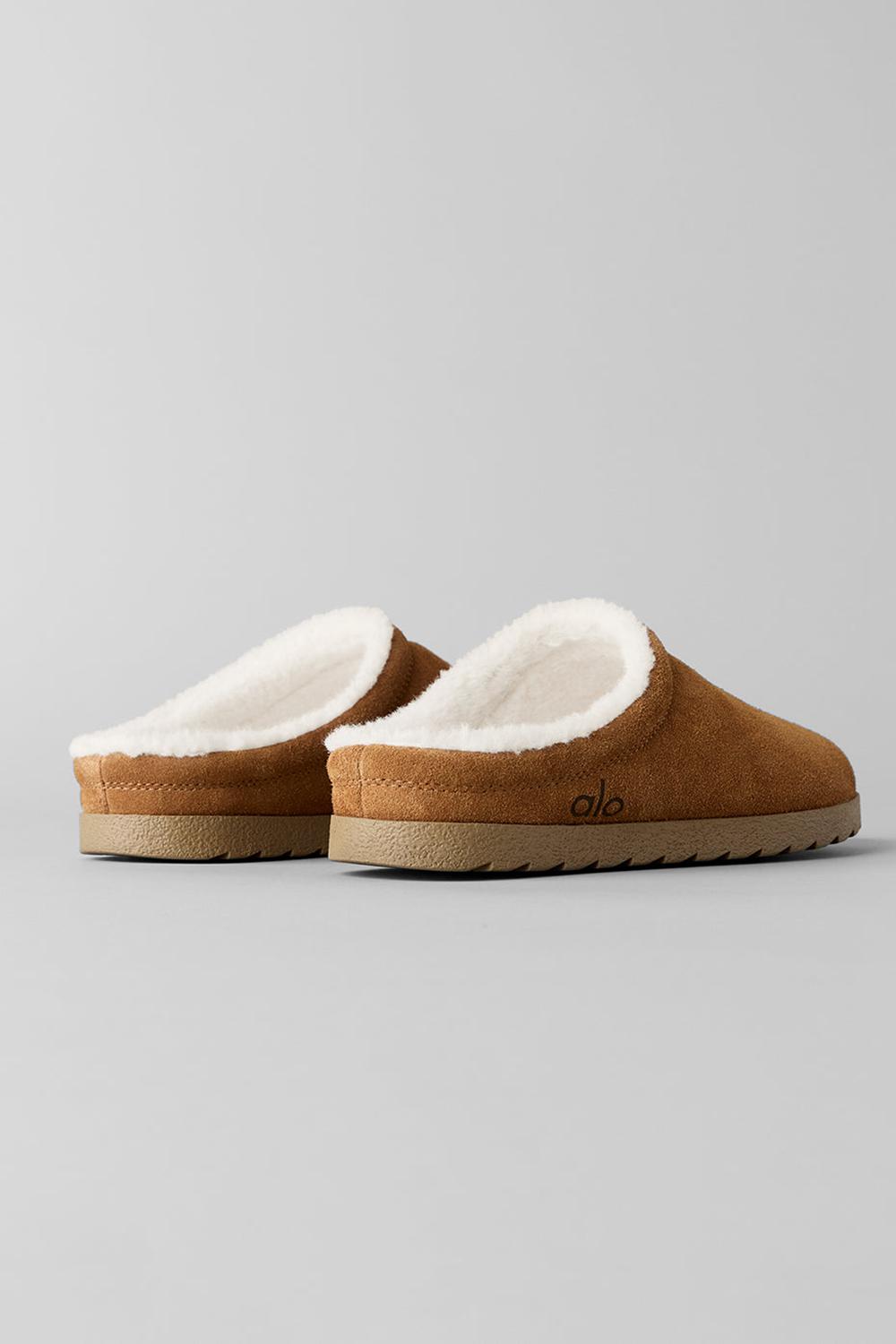 Pantuflas Alo Yoga Recovery Mujer Saddle / Ivory | España  JSXN-49675