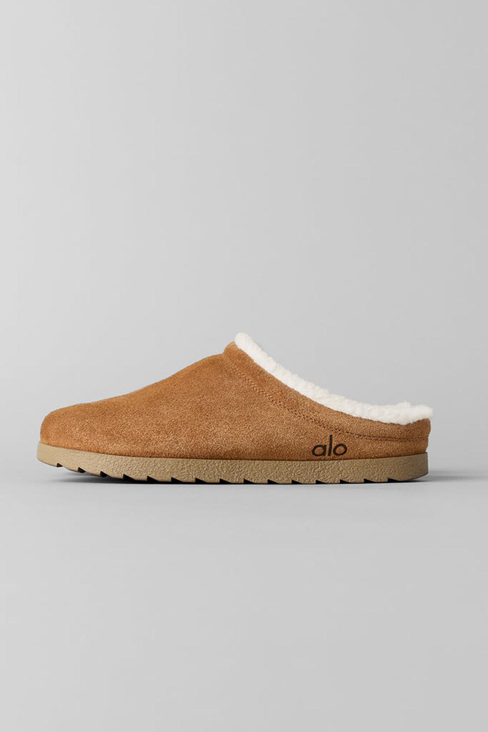 Pantuflas Alo Yoga Recovery Mujer Saddle / Ivory | España  JSXN-49675