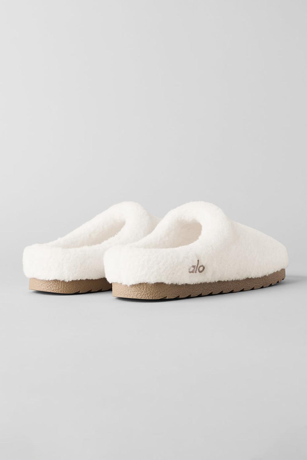 Pantuflas Alo Yoga Sherpa Recovery Hombre Ivory | España  CXMP-57810